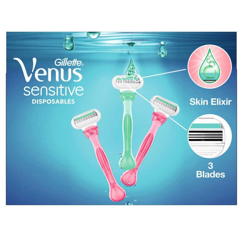 Gillette Venus Sensitive Disposable Razors, 15count DeliverGrocery