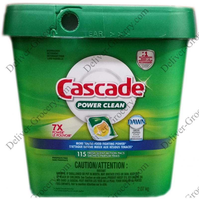 Cascade Power Clean Dishwasher, 115 counts DeliverGrocery Online (DG