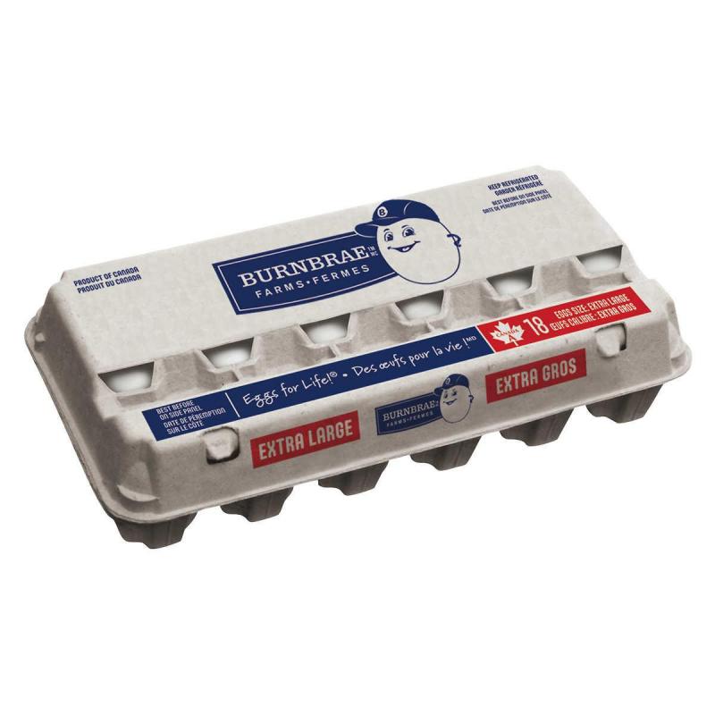 BURNBRAE Farms Extra Large Eggs, Pack of 18 DeliverGrocery Online
