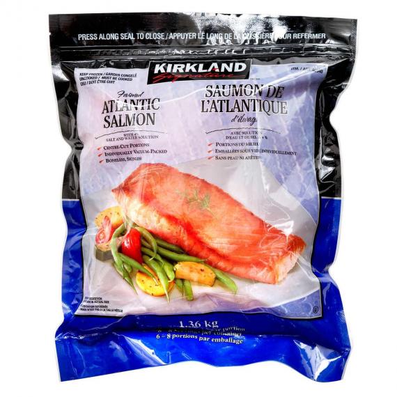 Kirkland Signature - Saumon de l’Atlantique surgelé sans produits chimiques 1.36 kg