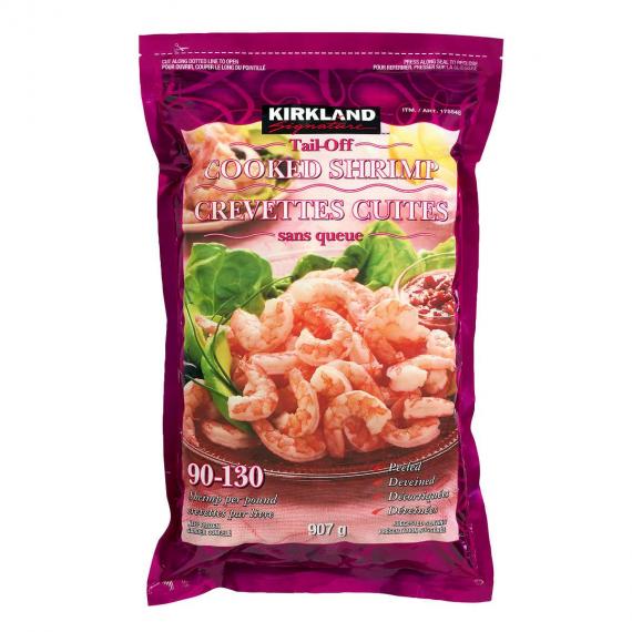 Kirkland Signature - Crevettes cuites sans queue exemptes de produits chimiques 90 - 130 907 g