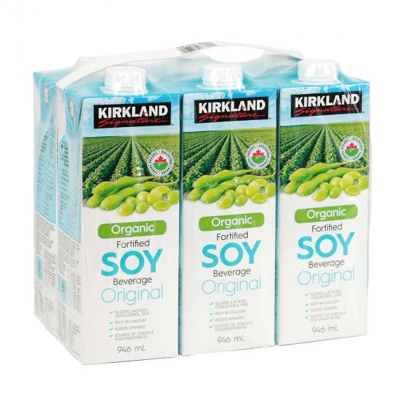 Kirkland Signature Organic Fortified Soy Beverage 6 x 946 ml