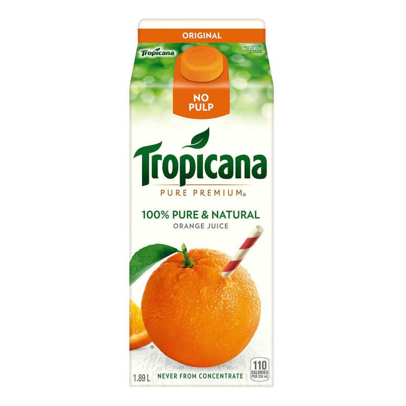 Tropicana Original Orange Juice, 4 x 1.89 L DeliverGrocery Online
