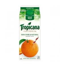 Tropicana Homestyle Orange Juice, a little pulp, 4 x 1.89 L