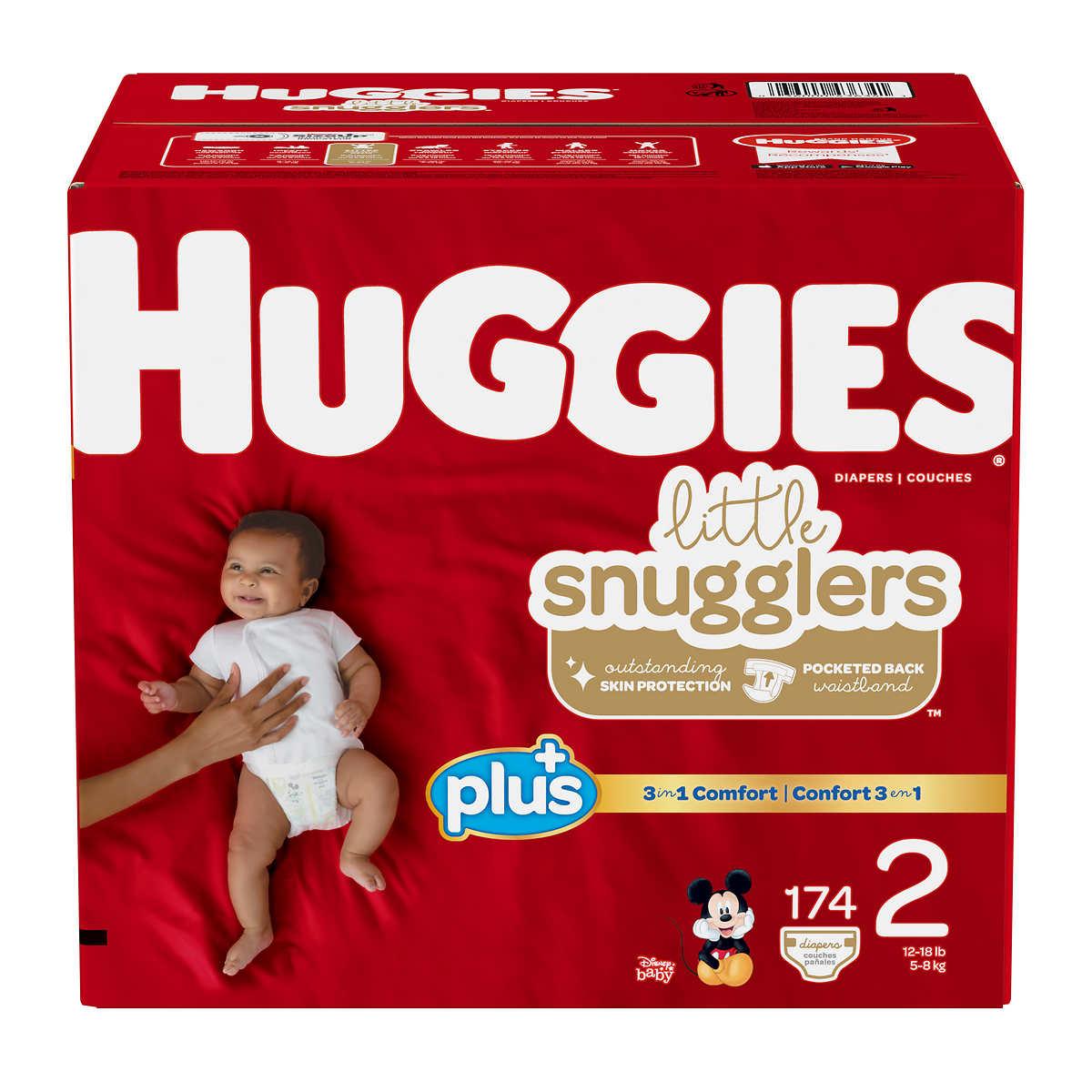 Huggies Couches pour bébés Little Snugglers, taille 2, 148 unités - 148 ea