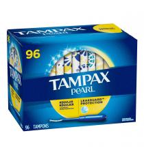 TAMPAX PEARL Regular Plastic Tampons, 96 X