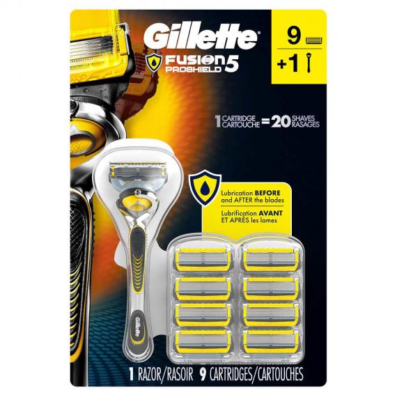 Gillette Proshield Razor with 9 Cartridges
