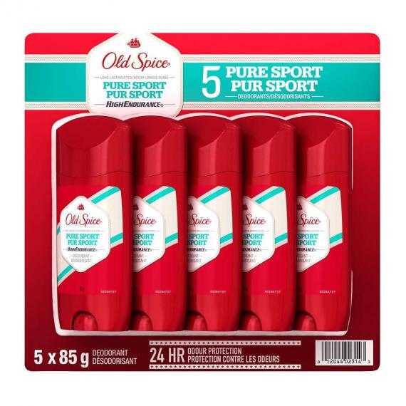 Old Spice - Déodorant pur sport, 5 × 85 g