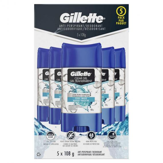 Gillette Clear Gel Antiperspirant and Deodorant 5 x 108 g