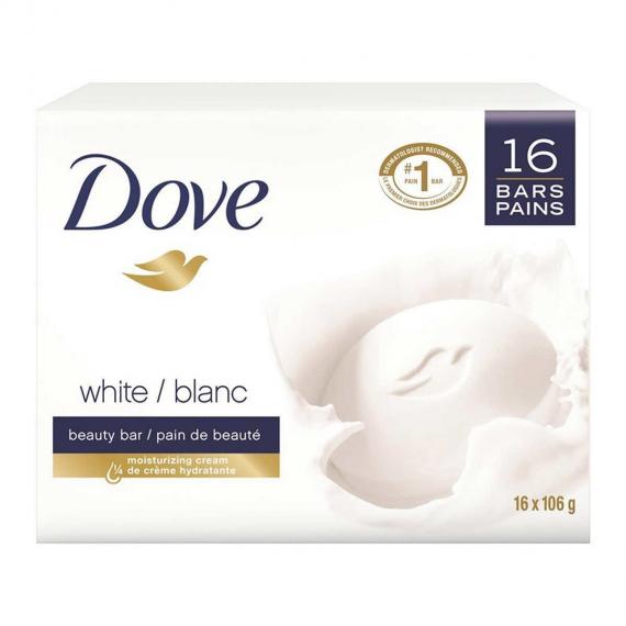 Pain de savon Dove blanc , 16 x 106 g