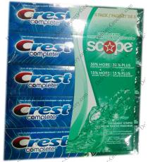 Crest Complete Extra Whitening with Scope Toothpaste, 5-count, 170 mL per toothpaste