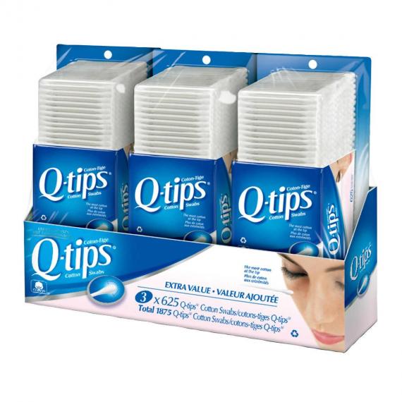 O-tips cotton Swabs, 3 x 625 tips