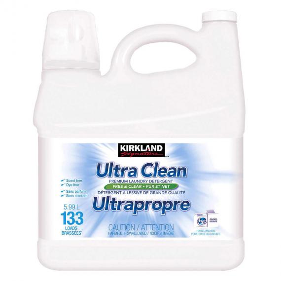 Kirkland Signature - Pur et net ultrapropre détergent à lessive liquide, 133 brassées 5.99 L