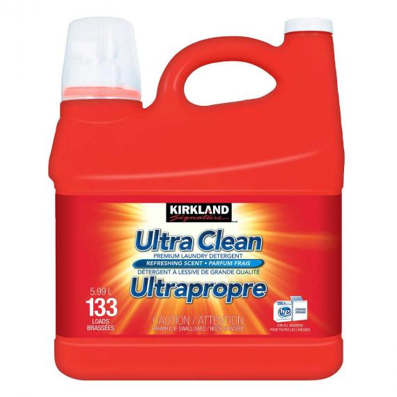 Kirkland Ultra Clean Premium Laundry Detergent, 5.99 L, 133 wash loads