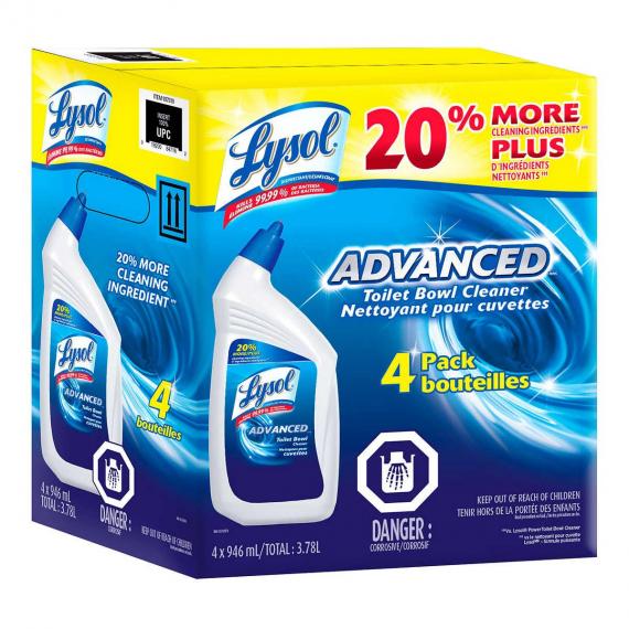 Lysol Advanced Toilet Bowl Cleaner, 4 × 946 ml DeliverGrocery Online