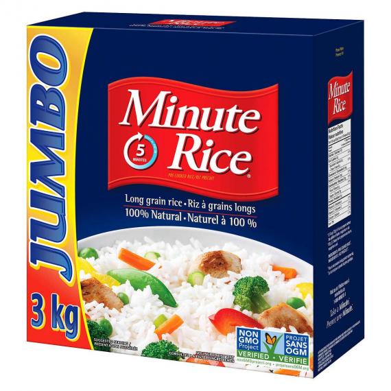 Minute Rice - Riz à grain long 3 kg