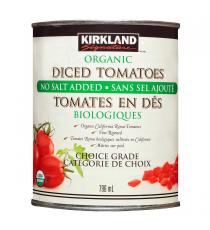 Kirkland Signature Biologique de Tomates en Dés 8 x 796 ml