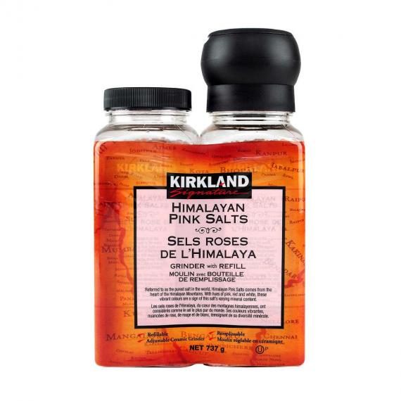 Kirkland Signature Sel rose de l'Himalaya Signature avec moulin et recharge, 737 g