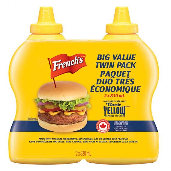 Frenchs Yellow Mustard 2 x 830 ml