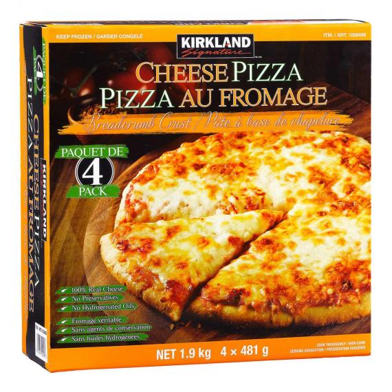 Kirkland Signature Pizza au Fromage, 4 x 481 g