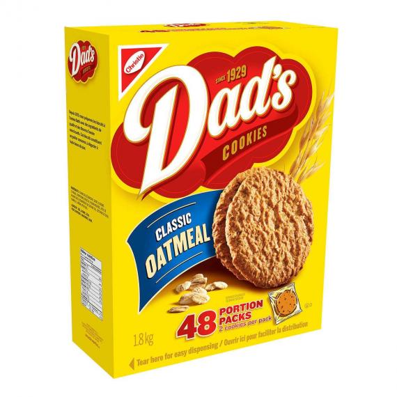 Dads Classic Oatmeal Cookies, 48 x 37.5 g packs DeliverGrocery