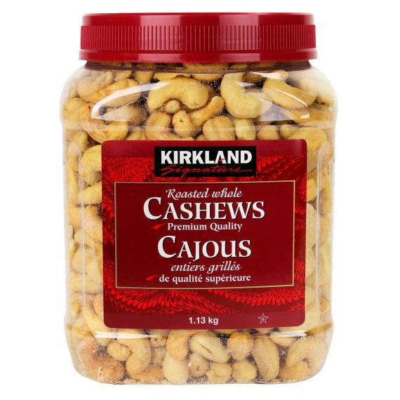 Kirkland Signature Roasted Whole Cashews, , 1.13 kg