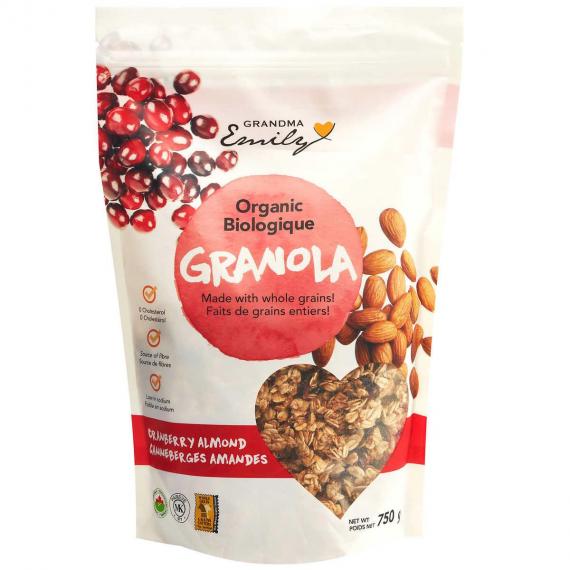 Grandma Emily, Granola Cran / Almonds, Organic, 750 g