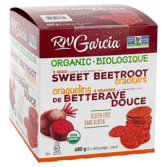 RW Garcia, Crackers de betteraves douces biologiques 680 g (2 x 340 g)