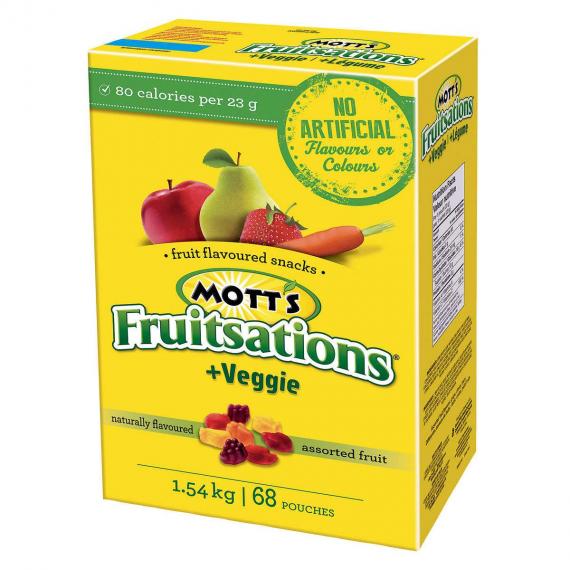 Mott’s Fruitsations Assorted Fruit Snacks Veggie 68 × 22.6 g - Deliver