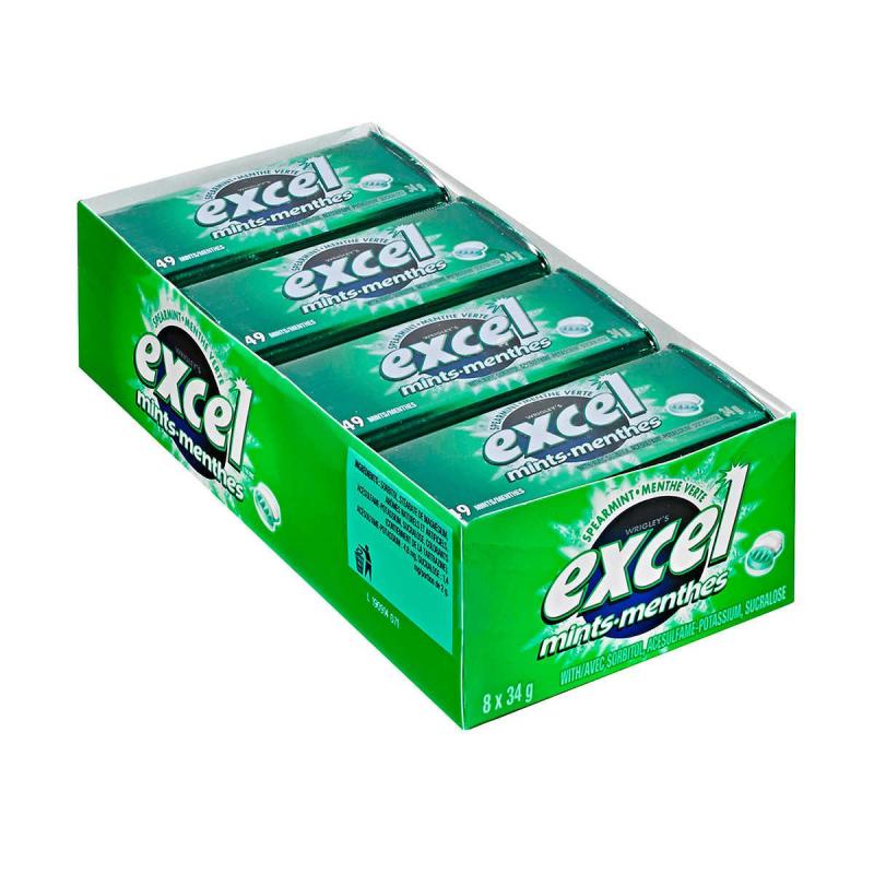 Excel Spearmint Sugar Free Gum, 8 packs DeliverGrocery Online (DG