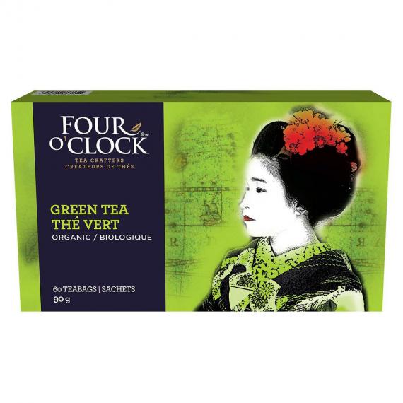 Four O’Clock Organic Green Tea, 60-count