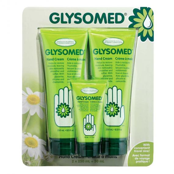 Glysomed - Crème pour les mains Paquet de 3, 2 × 250 ml, 1 × 50 ml