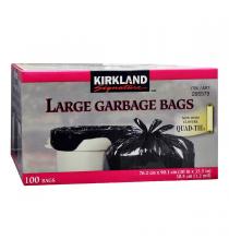 Kirkland Signature - Grands sacs à ordures à nœuds, Paquet de 100