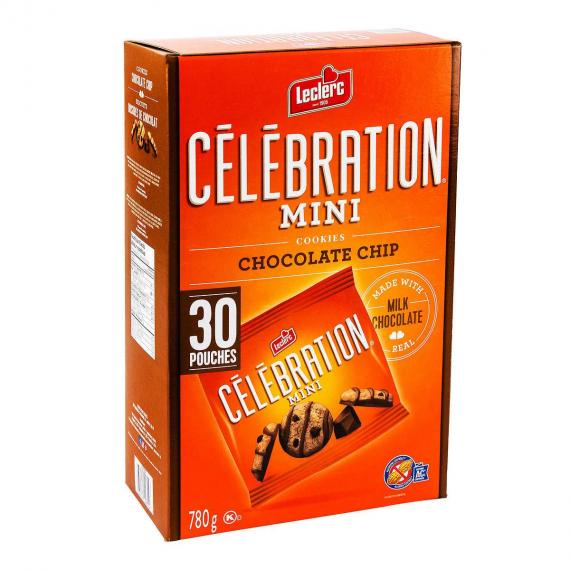 Leclerc Célébration - Mini biscuits aux pépites de chocolat Paquet de 30