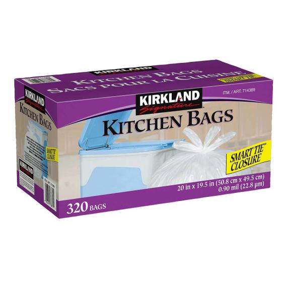 Kirkland Signature - Sacs pour la cuisine à fermeture à nœuds, Paquet de 320