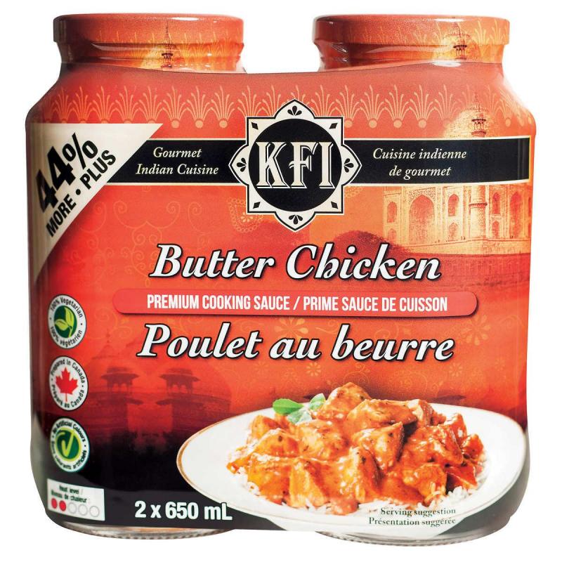 KFI Butter Chicken Sauce, 2 × 650 ml DeliverGrocery Online (DG), 93542793 Québec Inc.