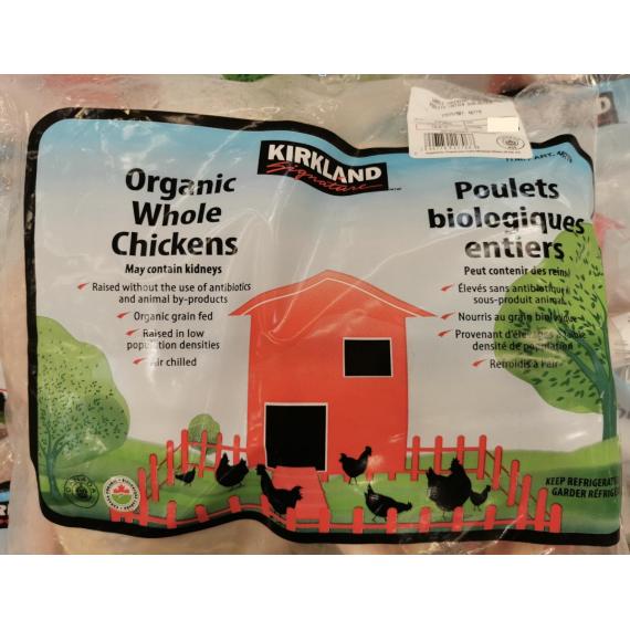 Biologique Poulet Entier, 2 pièces, 3 kg (+/- 50 g)