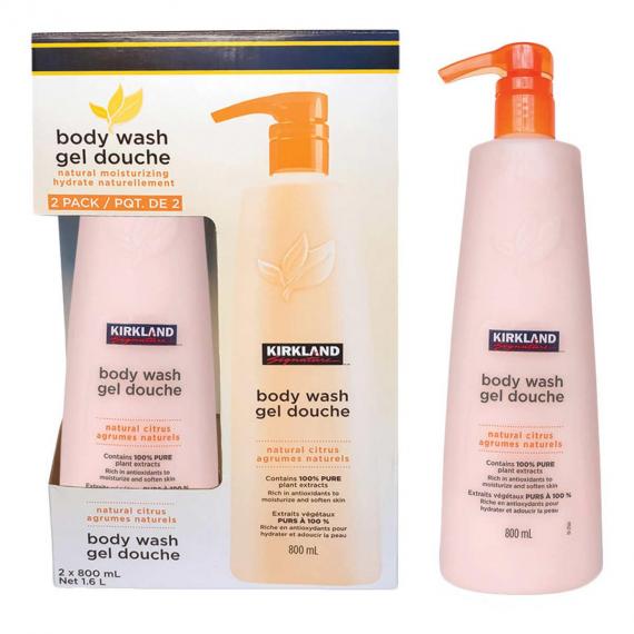 Kirkland Signature - Ensemble de 2 gels douche au parfum agrumes naturels