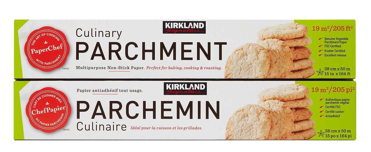 Kirkland Signature Culinary Non Stick Parchment Paper 205 sq ft (Twin Pack)