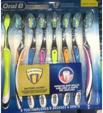 Oral-B Bacteria Guard, Toothbrushes, Pack of 8