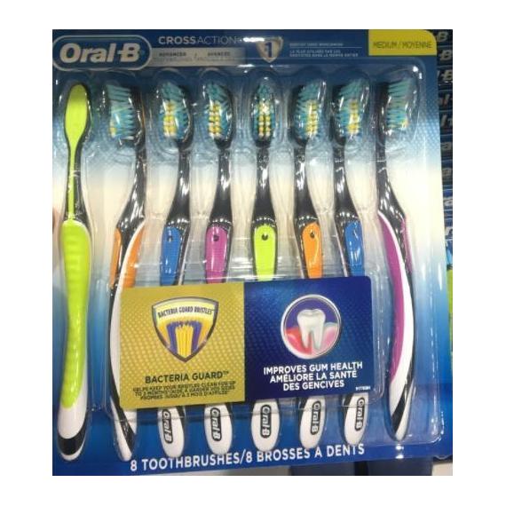 Oral-B Bacteria Guard, Toothbrushes, Pack of 8