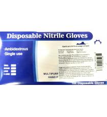Disposable Nitrile Gloves, Large, 100