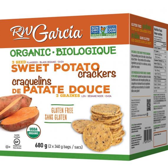 RW Garcia Biologiques Patate Douce Craquelins 680g ( 2 x 340g )