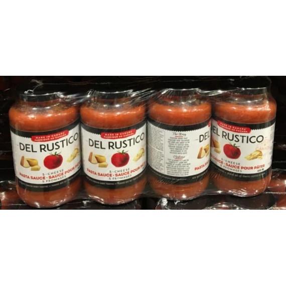 Del Rustico, Sauce Aux 5 Fromages, Pauce pour Pâtes, 4x640 ml