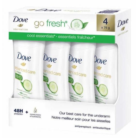 Dove Advanced Care Antiperspirant, 4-pack