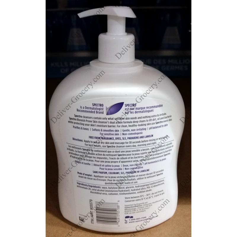SPECTRO cleanser, Blemish-prone skin, 500 ml - Deliver-Grocery Online (DG),  9354-2793 Québec Inc.