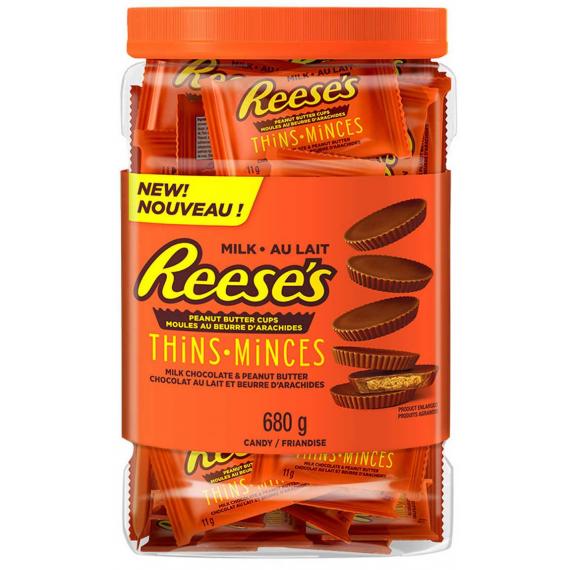 Reese’s Thins Peanut Butter Cups Chocolat au Lait, 680 g