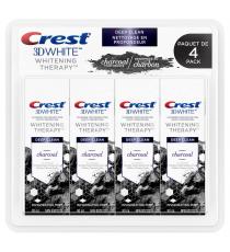Crest 3DW Whitening Therapy Charcoal Toothpaste, 4 x 90 mL