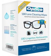 Optico Professional, Cleaning Wipes for Optical and Electronic Surfaces, 3 x 60 Wipes
