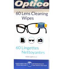 Optico Professional, Lingettes nettoyantes pour surfaces optiques et électroniques, 60 lingettes